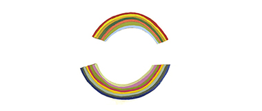 Artwork of an upright and an upside down rainbow illustrating Hollard Streetwise Finance