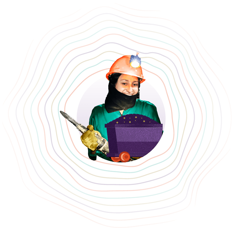 Worker with safety gear and mining equipment, representing Hollard Corporate Insurance