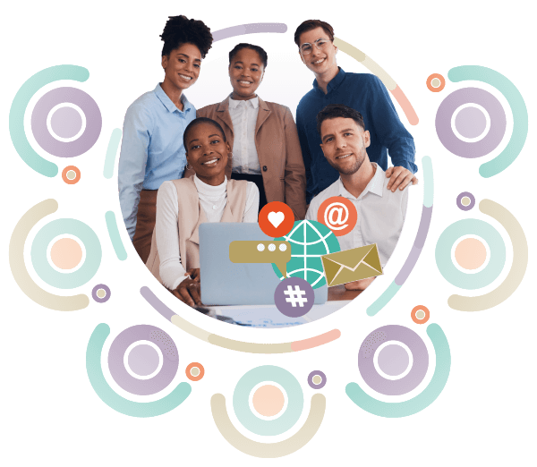 A group of professionals in an office, representing collaboration, financial empowerment, and trusted partnerships with Hollard.