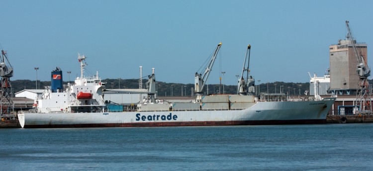 Seatrade ship at the harbour.